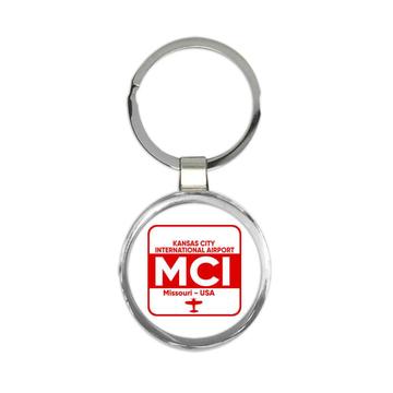 USA Kansas City Airport Missouri MCI : Gift Keychain Travel Airline Pilot AIRPORT