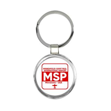 USA Minneapolis–Saint Paul Airport Minnesota MSP : Gift Keychain Travel Airline Pilot
