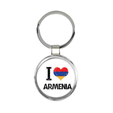 I Love Armenia : Gift Keychain Heart Flag Country Crest Armenian Expat