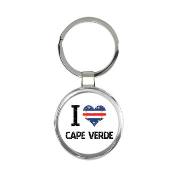 I Love Cape Verde : Gift Keychain Heart Flag Country Crest Cape Verdean Expat