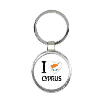 I Love Cyprus : Gift Keychain Heart Flag Country Crest Cypriot Expat