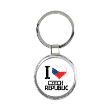 I Love Czech Republic : Gift Keychain Heart Flag Country Crest Czech Expat