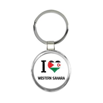 I Love Western Sahara : Gift Keychain Heart Flag Country Crest Expat