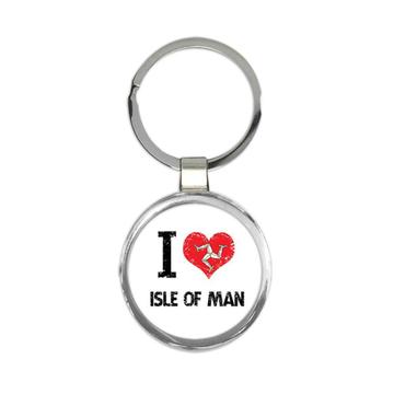 I Love Isle of Man : Gift Keychain Heart Flag Country Crest Expat