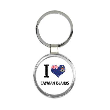 I Love Cayman Islands : Gift Keychain Heart Flag Country Crest Cayman Islander Expat