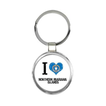I Love Northern Mariana Islands : Gift Keychain Heart Flag Country Crest Expat
