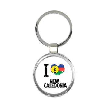 I Love New Caledonia : Gift Keychain Heart Flag Country Crest Expat