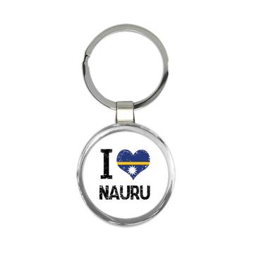 I Love Nauru : Gift Keychain Heart Flag Country Crest Nauruan Expat