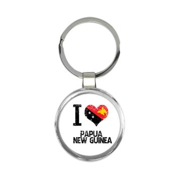 I Love Papua New Guinea : Gift Keychain Heart Flag Country Crest Papua New Guinean