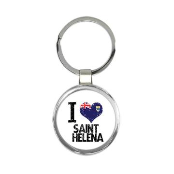 I Love Saint Helena : Gift Keychain Heart Flag Country Crest Expat