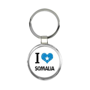I Love Somalia : Gift Keychain Heart Flag Country Crest Somali Expat