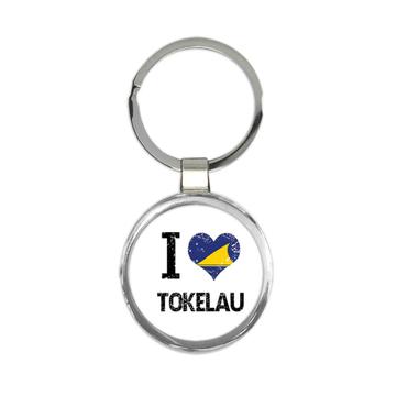 I Love Tokelau : Gift Keychain Heart Flag Country Crest Expat