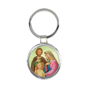 Holy Family : Gift Keychain Catholic Religious Virgin Saint Mary Christmas