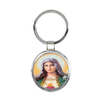 Immaculate Heart of Mary : Gift Keychain Catholic Religious Virgin Saint Mother of God