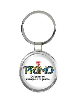 Primo : Gift Keychain Pop Art Colorful Christian O Senhor te Abençoe Portuguese