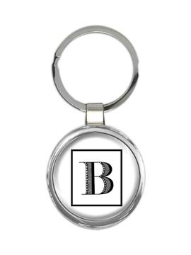 Monogram Letter B : Gift Keychain Initial Name ABC Alphabet