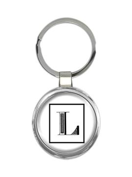 Monogram Letter L : Gift Keychain Name Initial Alphabet ABC
