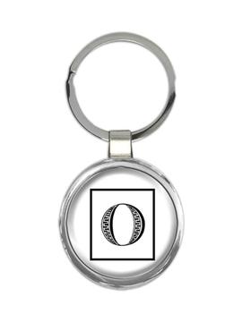 Monogram Letter O : Gift Keychain Name Initial Alphabet ABC