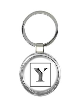 Monogram Letter Y : Gift Keychain Name Initial Alphabet ABC