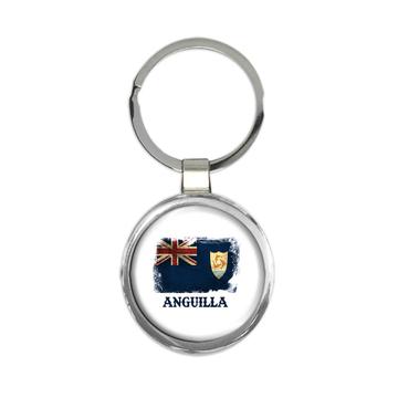 Anguilla Anguillan Flag : Gift Keychain North America Country Souvenir Pride Patriotic Travel