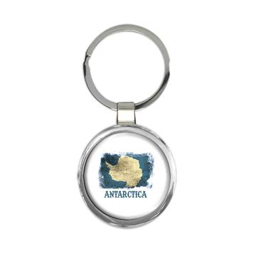 Antarctica Flag : Gift Keychain Continent North Pole Snow Country Souvenir Map Travel Unique