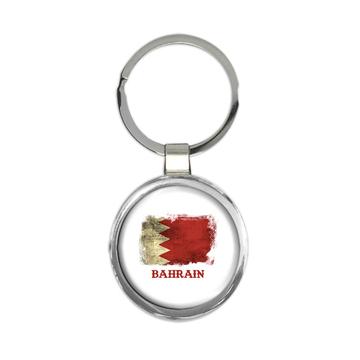 Bahrain Bahraini Flag : Gift Keychain Distressed Asia Asian Country Souvenir Patriotic Vintage