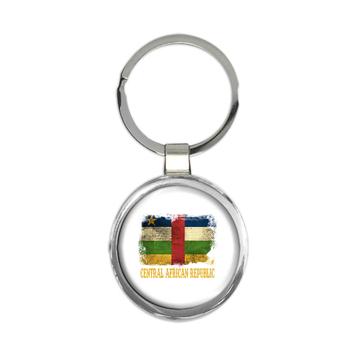 Central African Republic Flag : Gift Keychain Distressed Art Africa Pride Country Souvenir Patriotic