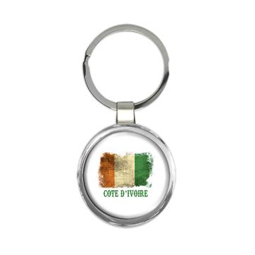 Cote D Ivoire Flag : Gift Keychain Africa African Country Souvenir Patriotic Vintage Pride Art