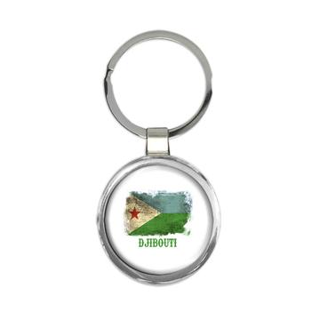 Djibouti Djiboutian Flag : Gift Keychain Africa African Country Souvenir National Vintage Pride Art