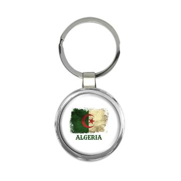 Algeria Algerian Flag : Gift Keychain Africa African Country Souvenir National Vintage Pride Art