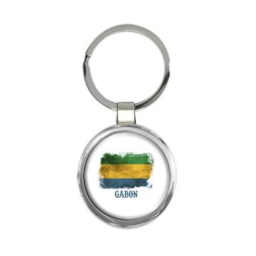 Gabon Gabonese Flag : Gift Keychain Africa African Country Souvenir National Vintage Patriotic Art
