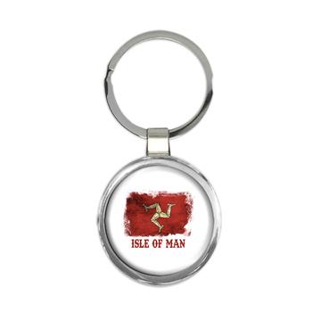 Isle of Man Flag : Gift Keychain Distressed Art Europe Pride Country Souvenir Nation Vintage