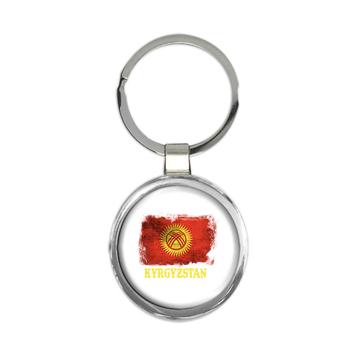 Kyrgyzstan Kyrgyz Flag : Gift Keychain Asia Asian Proud Country Souvenir Patriotic Vintage Art