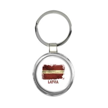 Latvia Latvian Flag : Gift Keychain Proud Baltic Europe Country Vintage Souvenir Travel National