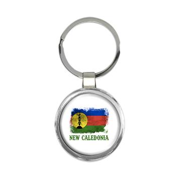New Caledonia Flag : Gift Keychain South Pacific Country Vintage Souvenir Australia Oceania Pride
