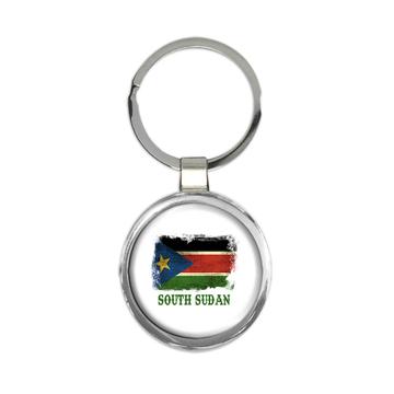 South Sudan Sudanese Flag : Gift Keychain African Country National Souvenir Vintage Art Proud
