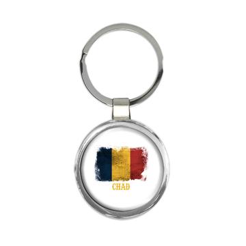 Chad Chadian Flag : Gift Keychain Distressed Africa African Country Souvenir National Vintage Art