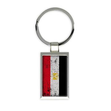 Egypt : Gift Keychain Flag Retro Artistic Egyptian Expat Country