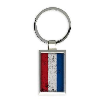 Netherlands : Gift Keychain Flag Retro Artistic Dutch Expat Country