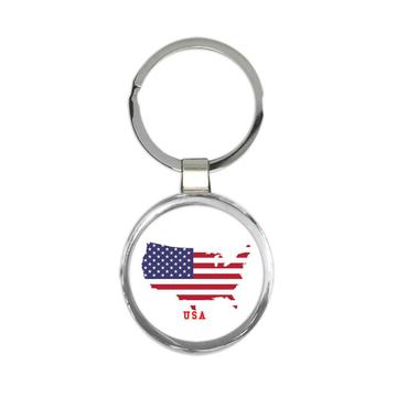 USA Map Flag : Gift Keychain America United States Americana American Country