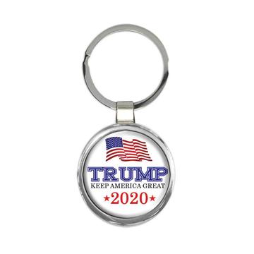 Keep America Great Trump 2020 : Gift Keychain USA Donald American Flag