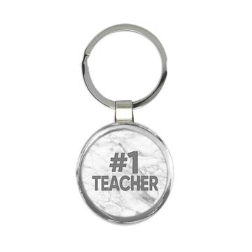 Number One Teacher : Gift Keychain 1 Professor Marble Appreciation
