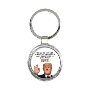 PAPA Funny Trump : Gift Keychain Best PAPA Birthday Christmas Jobs
