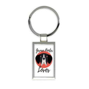 German Pointer Lover : Gift Keychain Dog Cartoon Funny Owner Heart Cute Pet Mom Dad