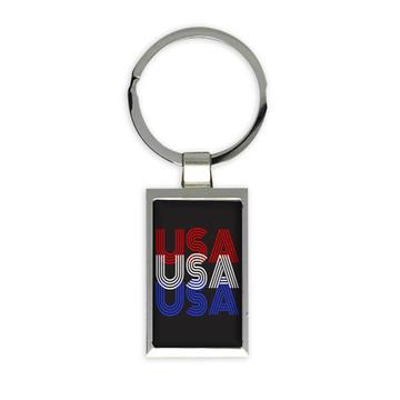 USA : Gift Keychain United States Patriotic American Americana 4th July