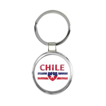 Chile : Gift Keychain Country Chilean Flag Expat Tourism Souvenir