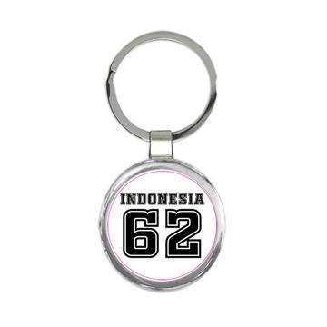Indonesia 62 : Gift Keychain Independence Expat Indonesian Home