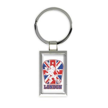 London Crest : Gift Keychain Expat Flag Country UK England