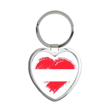 Austrian Heart : Gift Keychain Austria Country Expat Flag Patriotic Flags National