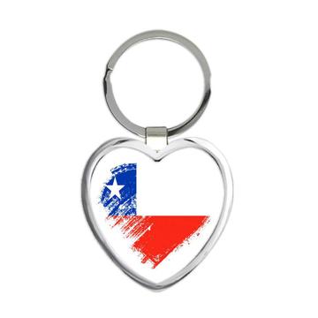 Chilean Heart : Gift Keychain Chile Country Expat Flag Patriotic Flags National